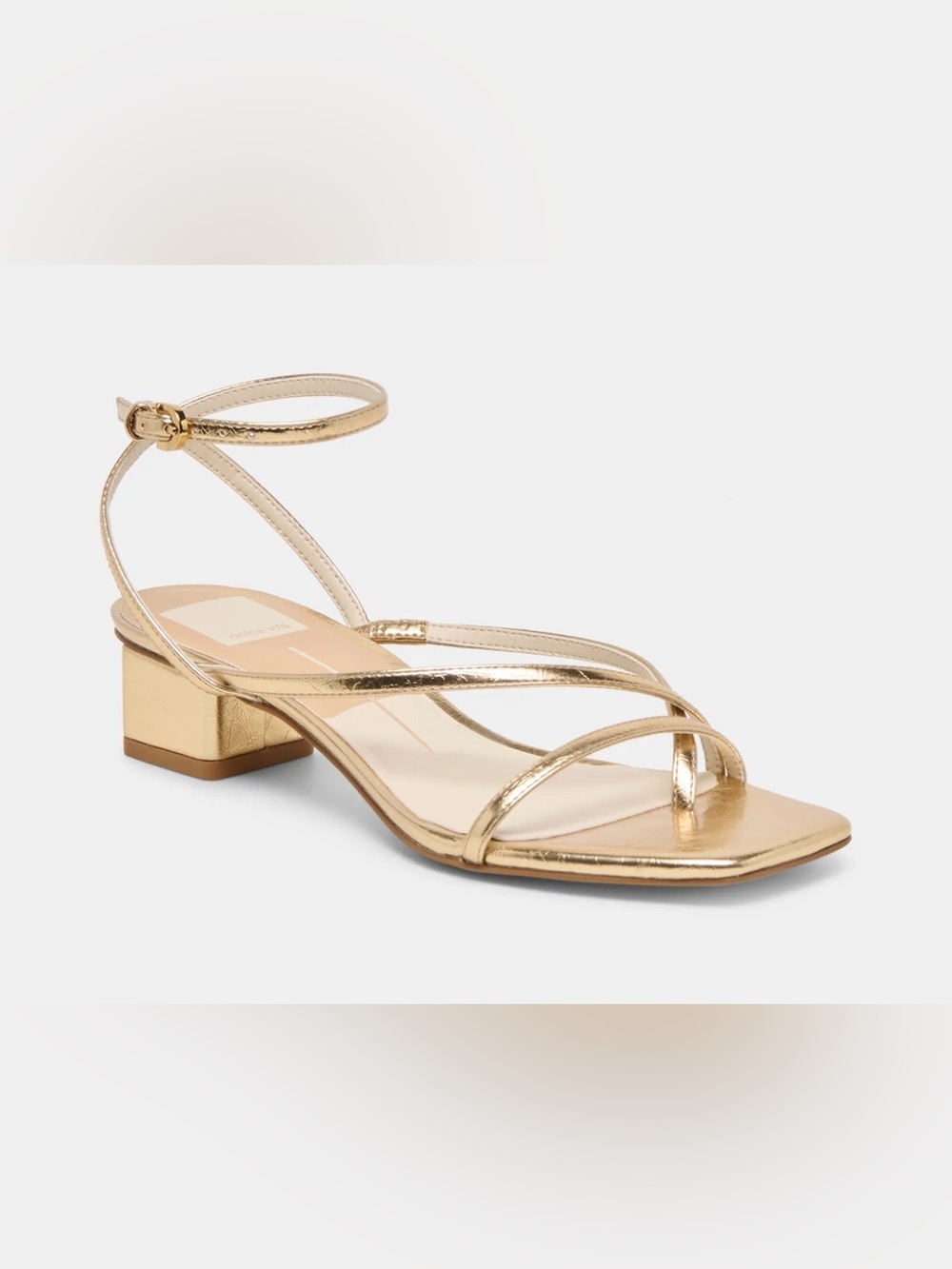 VGUC Women’s Size 5.5 Dolce Vita Karlos Sandals Gold Metallic Stella